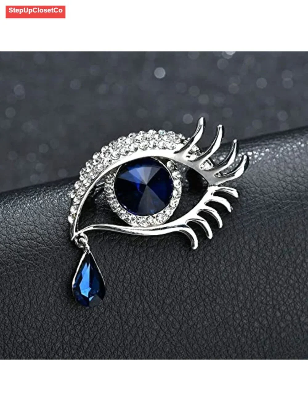 Crystal Brooch Pin for Scarf Shawl Wrap Clips Women Ladies